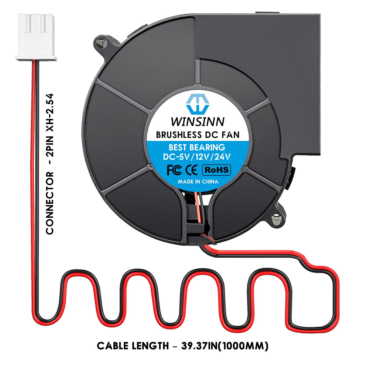 ppgページ　DY62-S　二点 Amazon.com: WINSINN DC 97mm Blower Fan 12V 9733 Dual Ball Bearing
